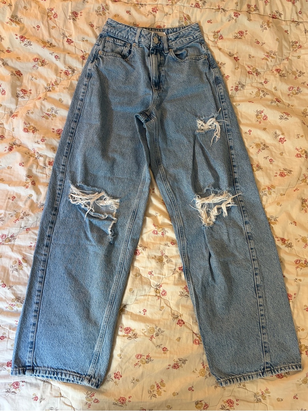 Garage High-Rise Distressed Women’s Jeans in Light Blue